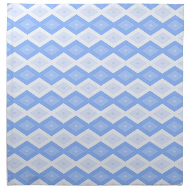Pale blue diamond pattern cloth napkin (Front)