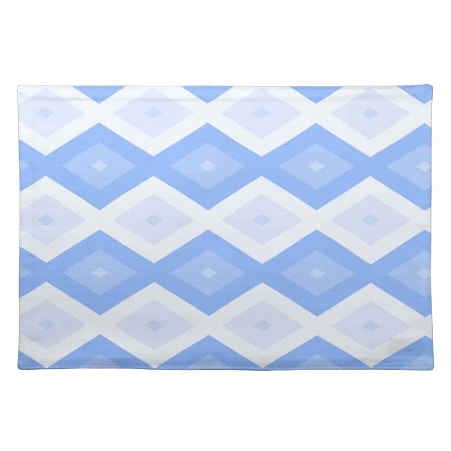 Pale blue diamond pattern cloth placemat (Front)