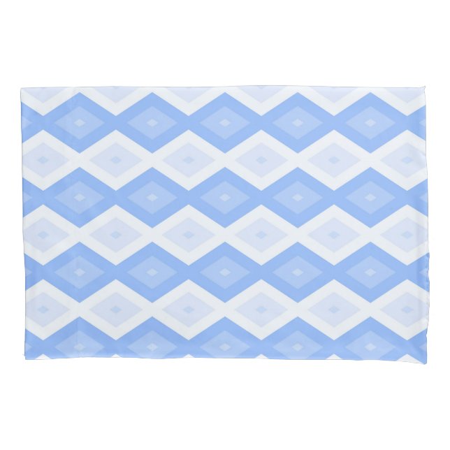 Pale blue diamond pattern pillow case (Front)