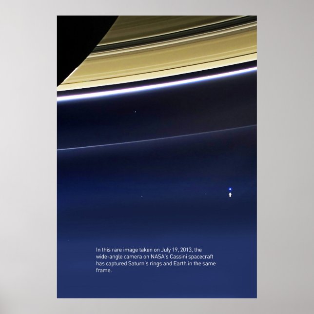 Pale Blue Dot - Cassini ⛔ HQ-quality Poster (Front)