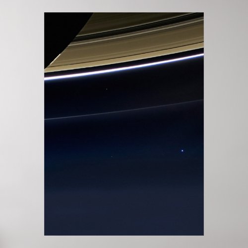 Pale Blue Dot  Cassini Poster