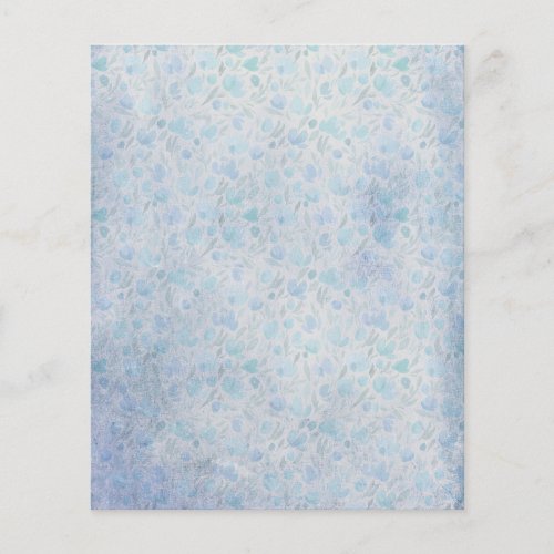 Pale Blue Floral Scrapbook Paper