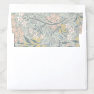 Pale Blue Floral Wedding Invitation Envelope Liner