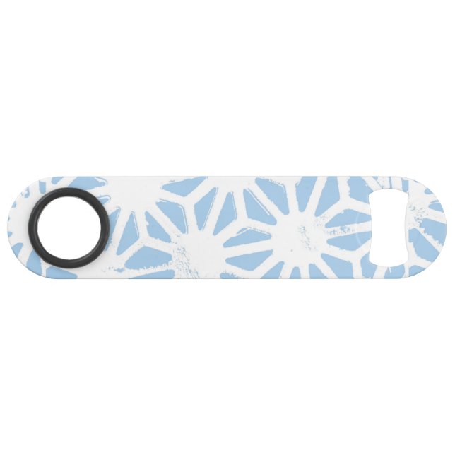 Pale blue geometric pattern bar key (Front (Horizontal))