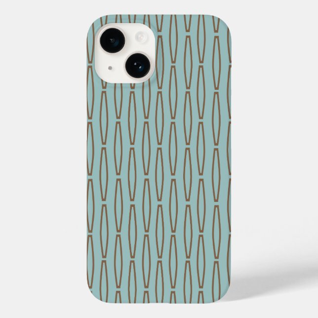 Pale Blue Geometric Repeat  Case-Mate iPhone Case (Back)