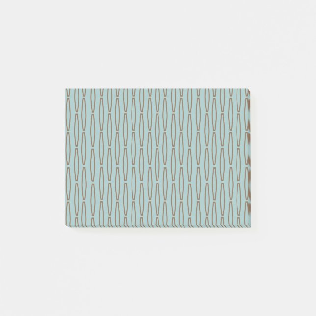 Pale Blue Geometric Repeat  Post-it Notes (Front)