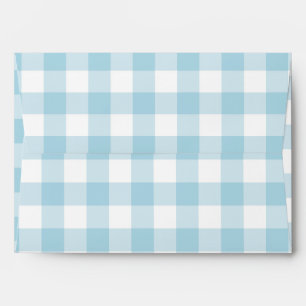 Pale Blue Gingham Envelope