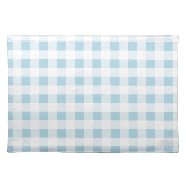 Pale Blue Gingham Placemat (Front)