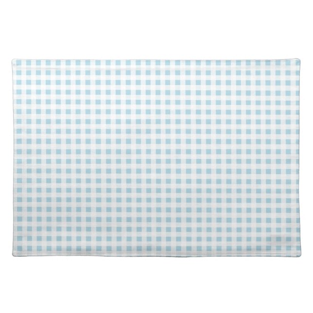 Pale Blue Gingham Placemat (Front)