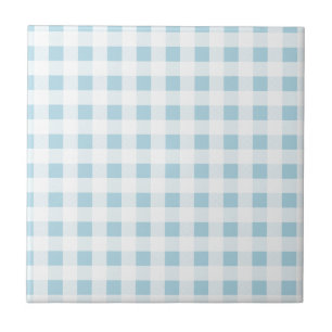 Pale Blue Gingham Tile