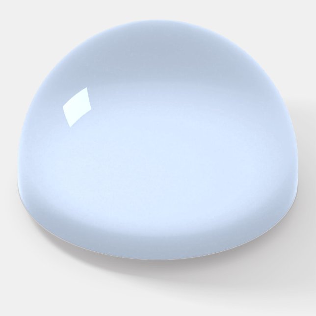 Pale Blue  Glass Paperweight (Angled)