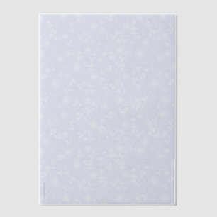 Pale blue hand illustrated White rose garden lace Vellum Invitations