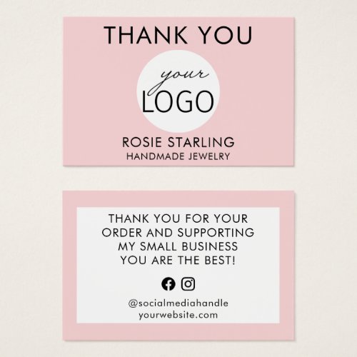 Pale Blue Jewellery Logo Thank You For Your