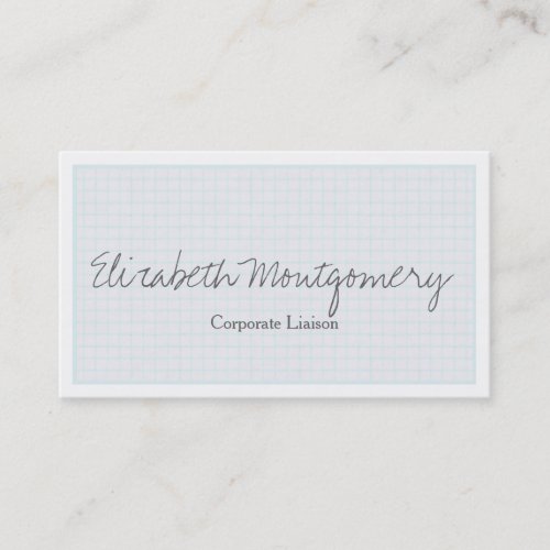 Pale Blue Modern Professional Business Card
