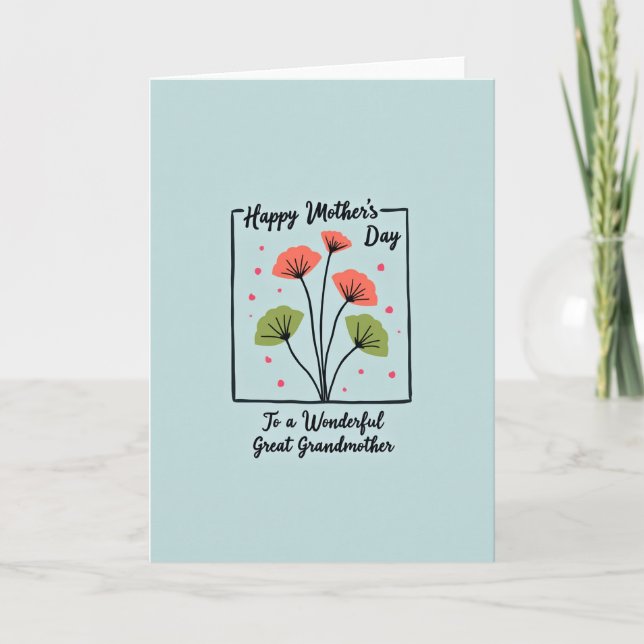 Pale Blue Mothers Day Art Card (Front)