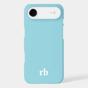 PALE BLUE NAME INITIALS SIMPLE STYLISH MODERN iPhone 17 AIR CASE