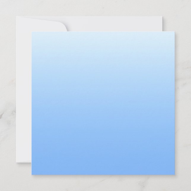 Pale blue ombre background thank you card (Front)