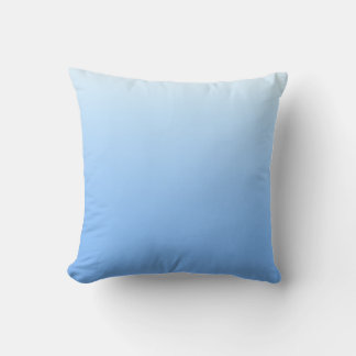 Pale blue ombre background throw pillow