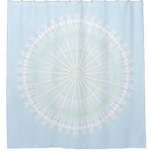 Pale Blue Shower Curtains Zazzle Pale Blue Pastel Mandala Shower Curtain