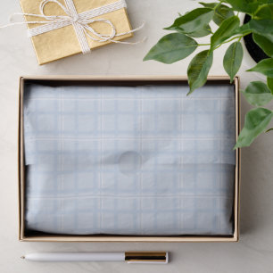 Pale Blue Plaid Tissue Paper (Light Blue Check)