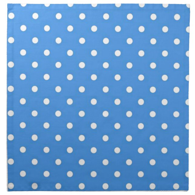 Pale Blue Polka  Dot Art Cloth Napkin (Front)