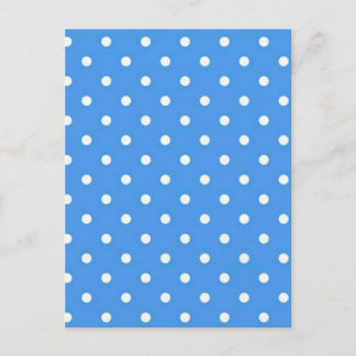 Pale Blue Polka  Dot Art Postcard