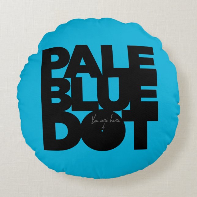 Pale Blue Round Pillow (Front)