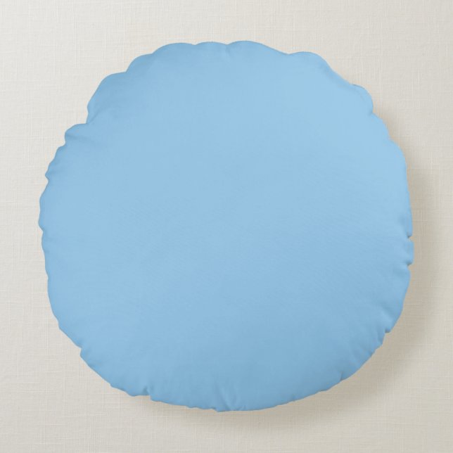 Pale Blue Round Pillow (Front)