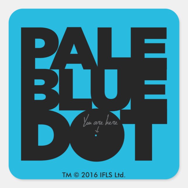 Pale Blue Square Sticker (Front)