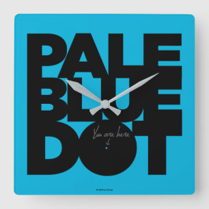 Pale Blue Square Wall Clock