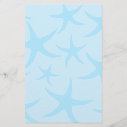 Pale Blue Starfish Pattern. (Front)