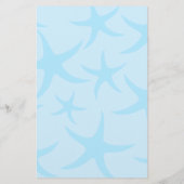 Pale Blue Starfish Pattern. (Back)