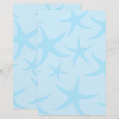 Pale Blue Starfish Pattern. (Front/Back)