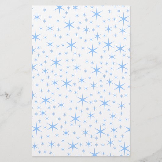 Pale Blue Stars Pattern. (Front)