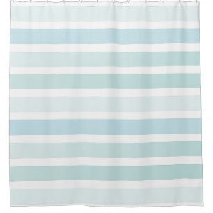 Pale Blue Stripes Pattern Classic Shower Curtain