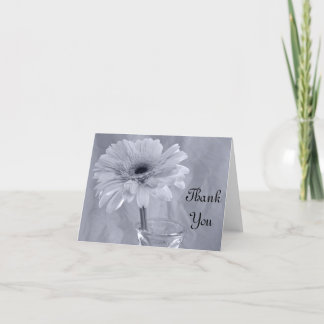 Pale Blue Tinted Daisy Thank You Card