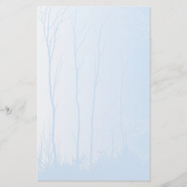 Pale Blue Tree Stationery (Front)