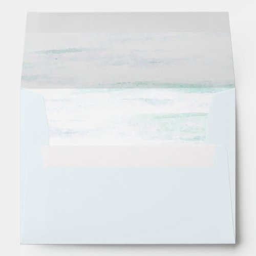 Pale Blue Watercolor Envelope