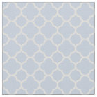Pale Blue White Quatrefoil Pattern
