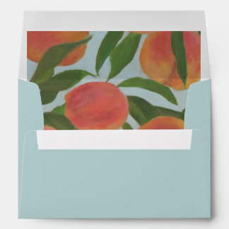 Pale Blue with Peaches Envelope