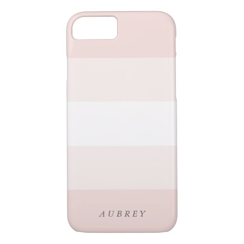 Pale Blush Pink Gradient Colorblock iPhone 87 Case