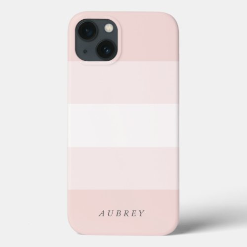 Pale Blush Pink Gradient Colorblock iPhone 13 Case