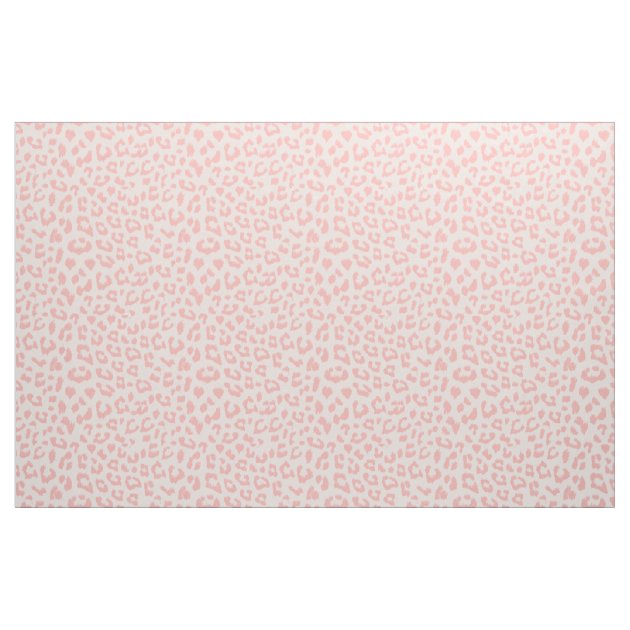 Pale Blush Pink Leopard Print Fabric | Zazzle