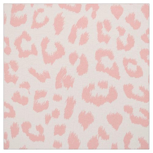 Pale Blush Pink Leopard Print Fabric