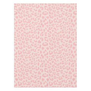 Pale Blush Pink Leopard Print Tablecloth by HoundandPartridge at Zazzle