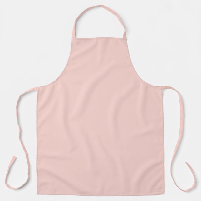 Pale Blush Pink Solid Color Apron (Front)