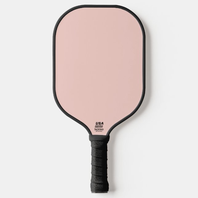 Pale Blush Pink Solid Color  Pickleball Paddle (Front)