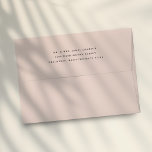 Pale Blush Pink with Return Address on Back Flap Envelope<br><div class="desc">This A7 envelope is in a custom pale blush pink (F9EDE8) color with a classic style return address added to the back flap. // For inquiries about custom design changes by the independent designer please email paula@labellarue.com BEFORE you customize or place an order.</div>