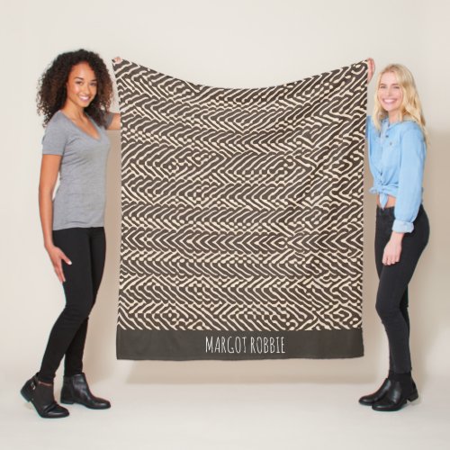 Pale brown fabric rugs Geometric Pattern Fleece Blanket