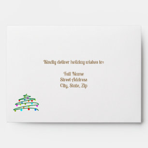 Pale Brown, Mocha and White Christmas Envelope
